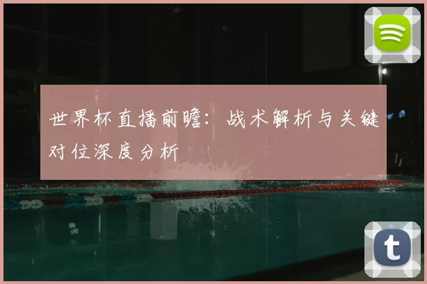 世界杯直播前瞻:战术解析与关键对位深度分析